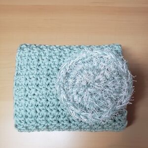 Hand crocheted kitchen towel set